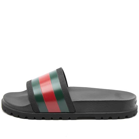 gucci rubber slides for men|gucci rubber pursuit g slides.